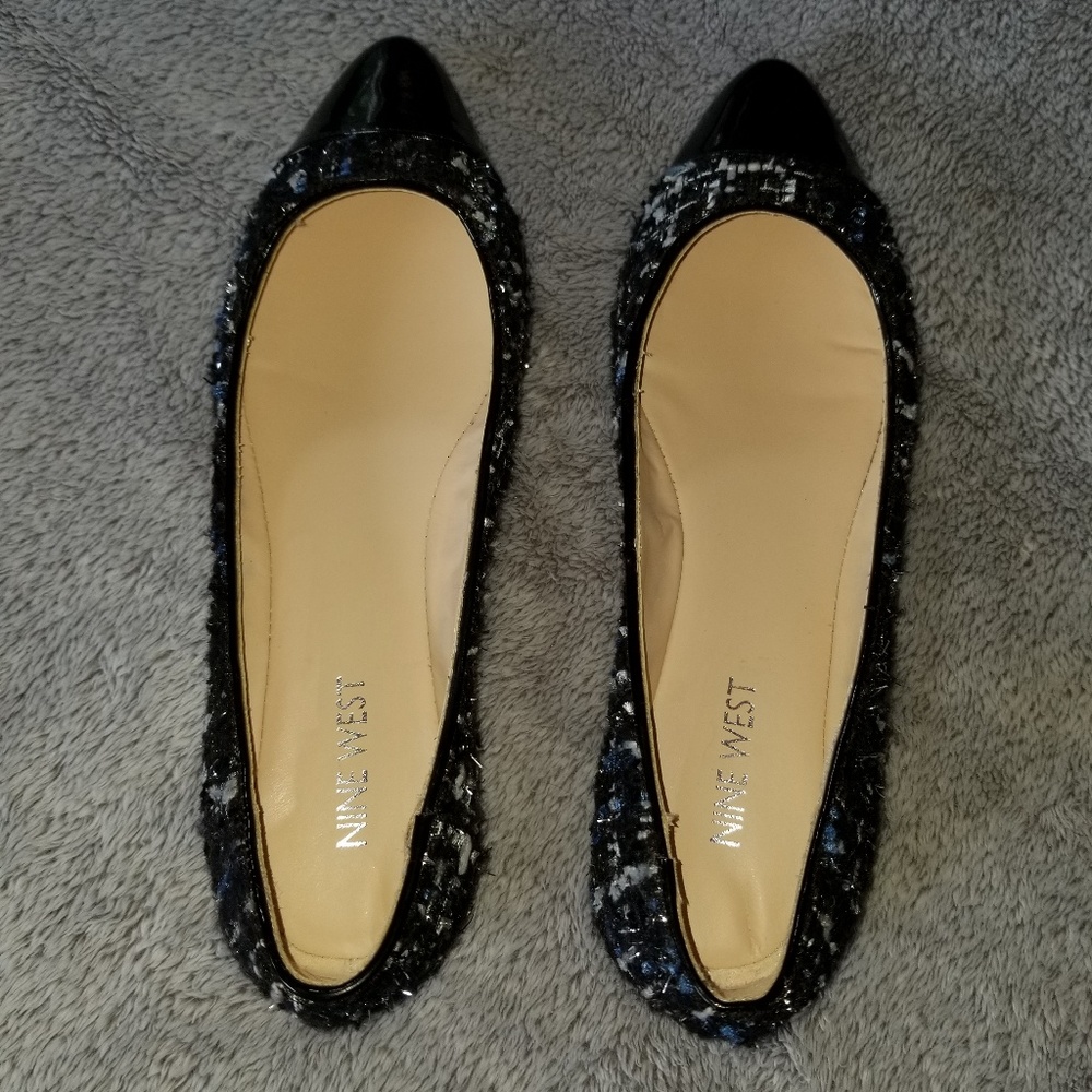 Nine West Tweed Pointed Toe Ballet Flats